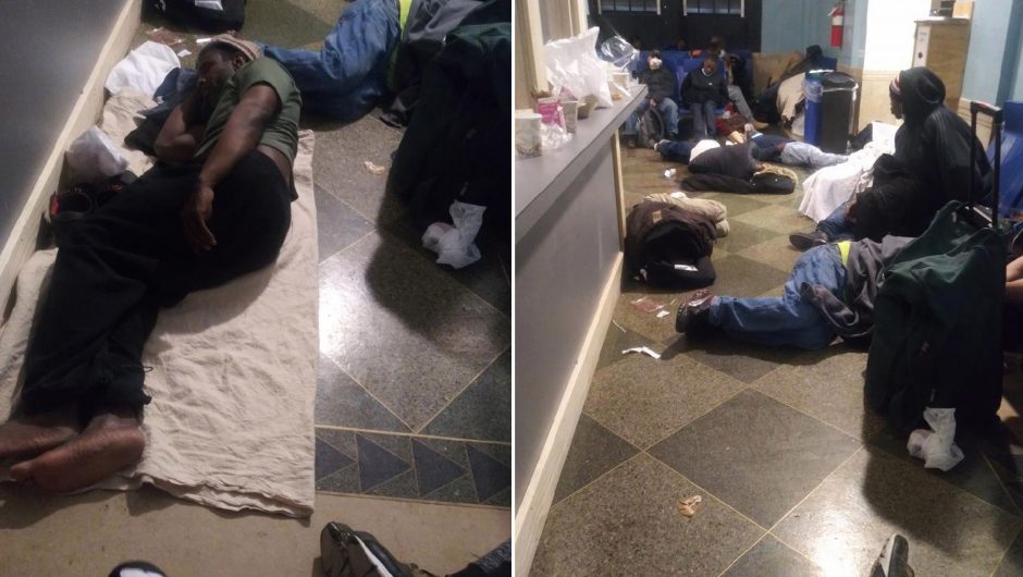 Men in homeless shelter trapped next to coronavirus carriers, K2 zombies