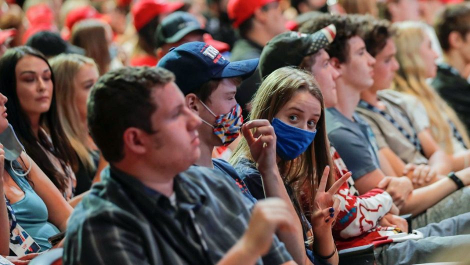 Coronavirus concerns are front and center at Trump’s rally in Phoenix as the number of hospitalizations surge in Arizona