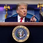 Trump ‘there was no lie’ about COVID-19, says US has ’rounded the final turn’