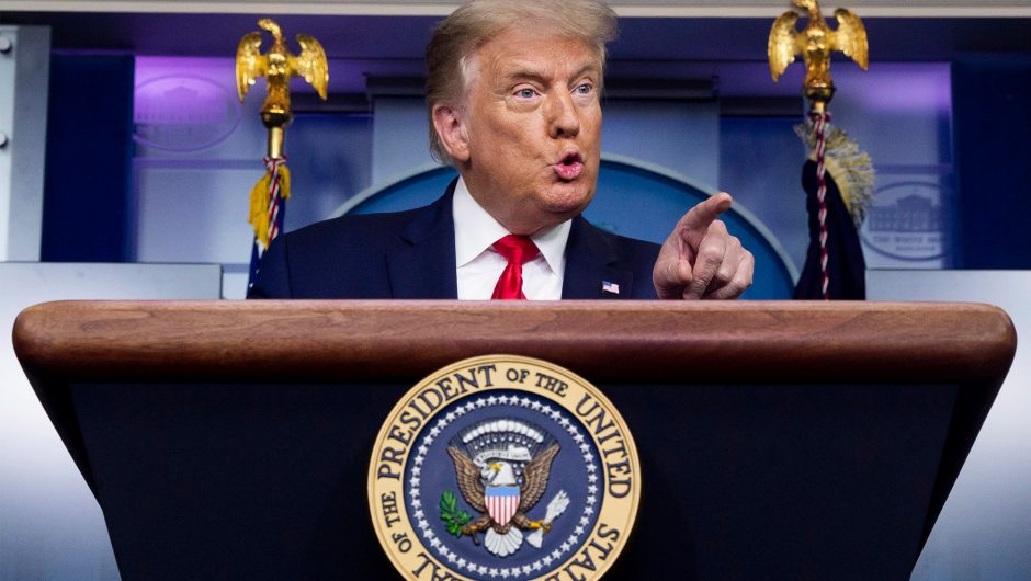 Trump ‘there was no lie’ about COVID-19, says US has ’rounded the final turn’