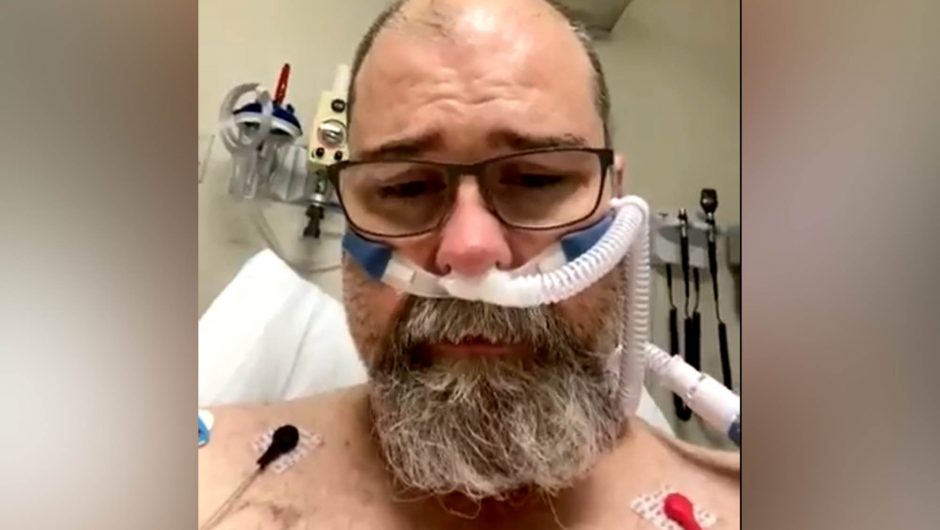 COVID-19 anti-masker issues plea from hospital bed