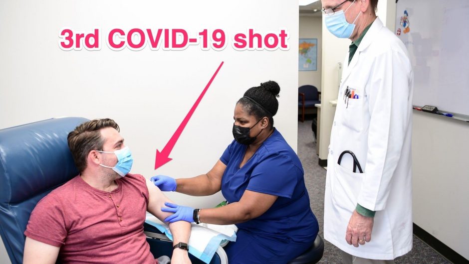 A man who boosted his Pfizer COVID-19 vaccine with a shot from Moderna said his side effects were a ‘little more severe’ the third time round