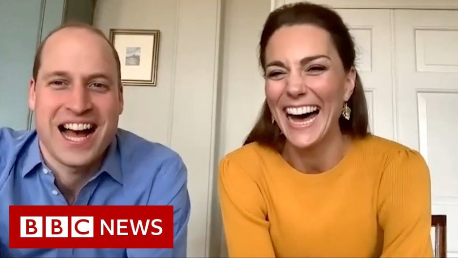 Coronavirus: William and Kate video call key workers' children – BBC News