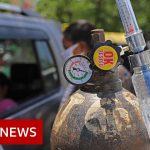Indian temple offers drive-through oxygen amid Covid crisis – BBC News