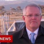 Australian man interrupts PM Morrison to say 'get off my lawn' – BBC News